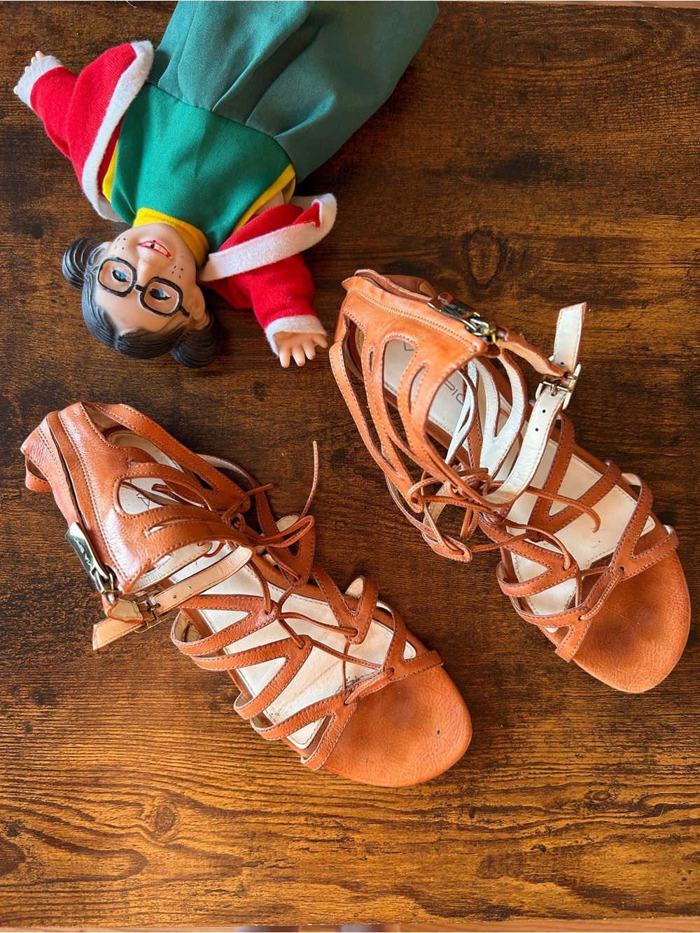 Via Spiga Brown Strappy Gladiator Sandalsu - Picture 3 of 4